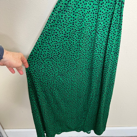 Enfocus Studios Green Polka Dot Sleeveless Dress 6 - Picture 9 of 12